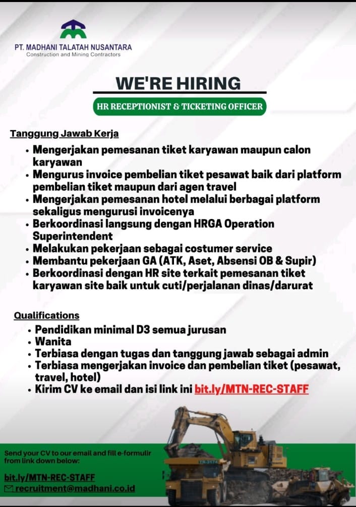 Lowongan Kerja Januari 2024 PT Madhani Talatah Nusantara