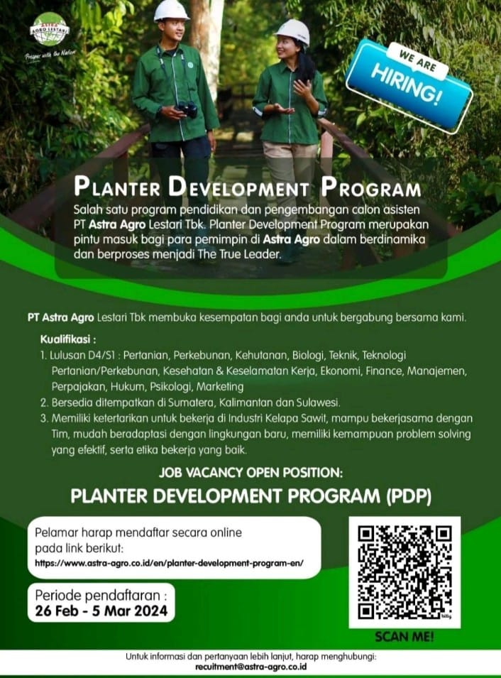Lowongan Kerja Februari 2024 di PT Astra Agro Lestari Tbk