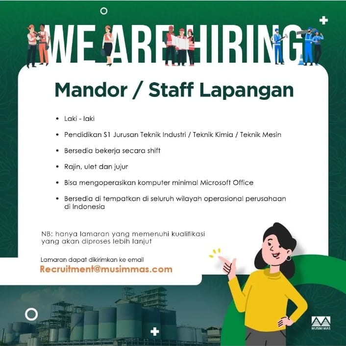 Lowongan Kerja Februari 2024 di PT Musim Mas